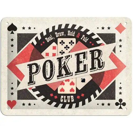 Nostalgic Art 15x20cm Small Wall Hanging Metal Sign Poker Home/Office Cafe Decor