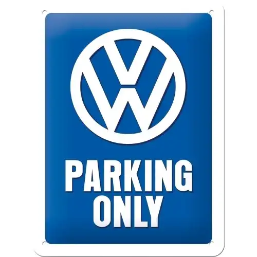 Nostalgic Art 15x20cm Small Wall Hanging Metal Sign Vw Parking Only Home Decor