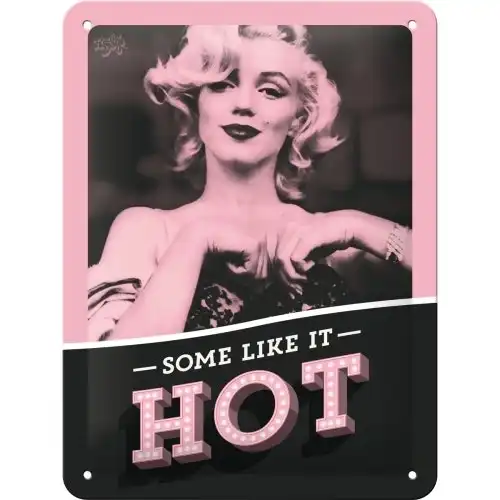 Nostalgic Art 15x20cm Small Wall Hanging Metal Sign Marilyn Some like it Hot