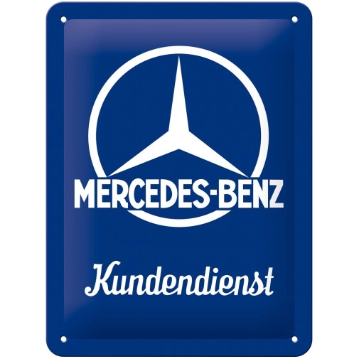 Nostalgic Art 15x20cm Small Wall Hanging Metal Sign Mercedes Kundendienst Decor