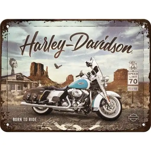 Nostalgic Art 15x20cm Small Wall Sign Harley-Davidson Route 66 Road King Classic