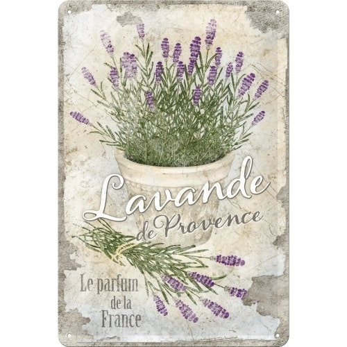 Nostalgic Art Medium Sign 20x30cm Metal Wall Hanging Decor Lavande De Provence