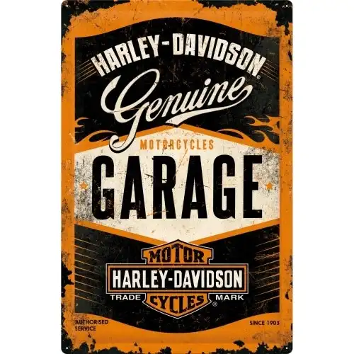 Nostalgic Art Harley Garage 40x60cm XL Metal Tin Sign Home Wall Hanging Decor