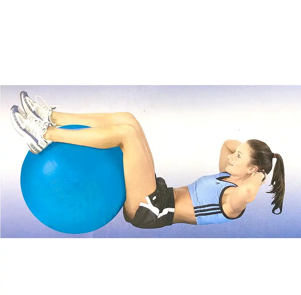Exercise Fitness 65cm Fit Ball/Inflatable/Pilates/Yoga/Crossfit/Gym w/Pump Blue