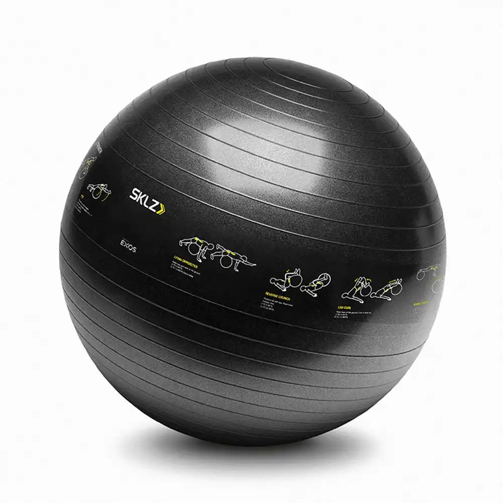 SKLZ 65cm Trainer Ball Fitness/Home Yoga Workout Gym Exercise w/ Air Pump Black