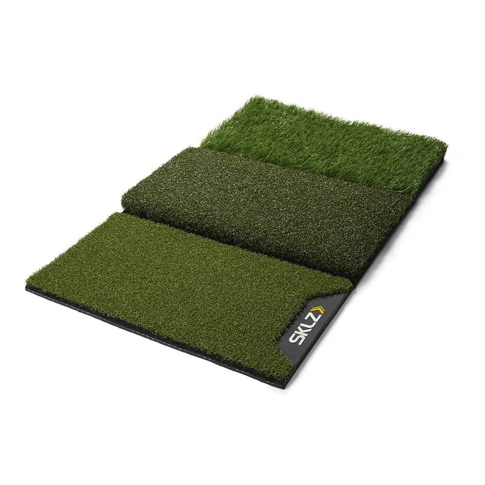 SKLZ 25x16in Pure Golf Practice 3 Lie Turf Outdoor Floor Hitting Mat Tri-Fold