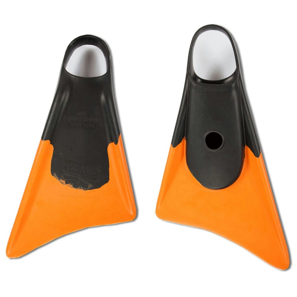 Makapuu Scuba Swimming Fin US 5-6.5 Small Rubber Training Flippers Black/Orange