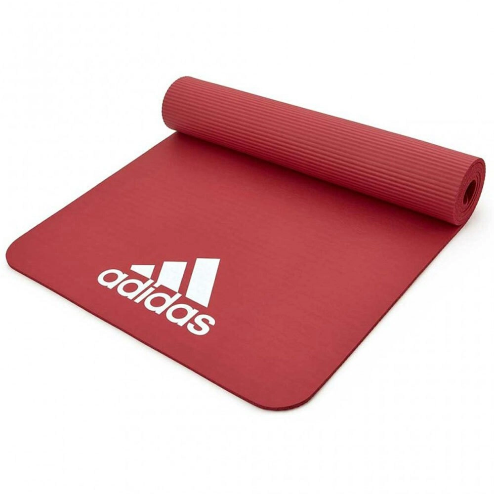 Adidas 7mm Training/Fitness Gym/Home Padded/Rollable/Lightweight Travel Mat Red