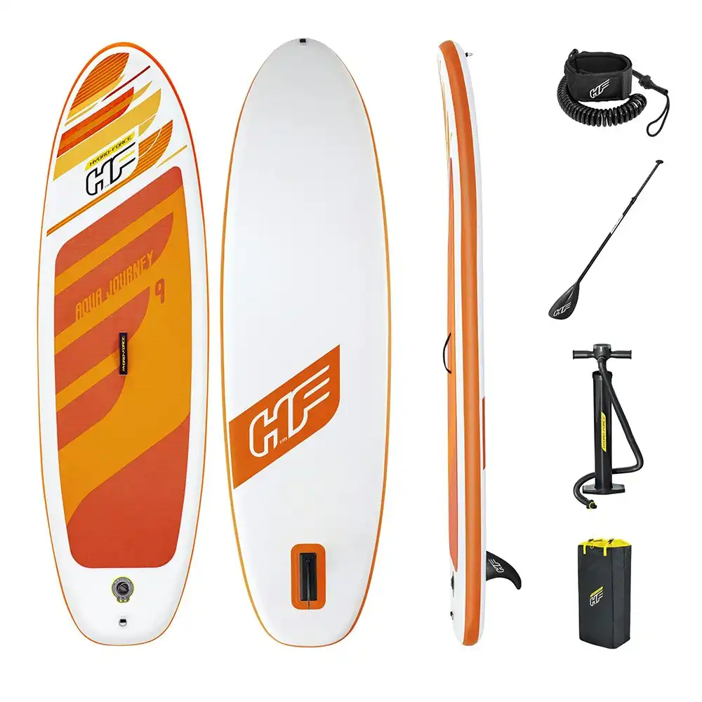 Hydro Force 9ft Inflatable Stand up Surf/Paddle Board w/Pump/Leash/Bag - Orange
