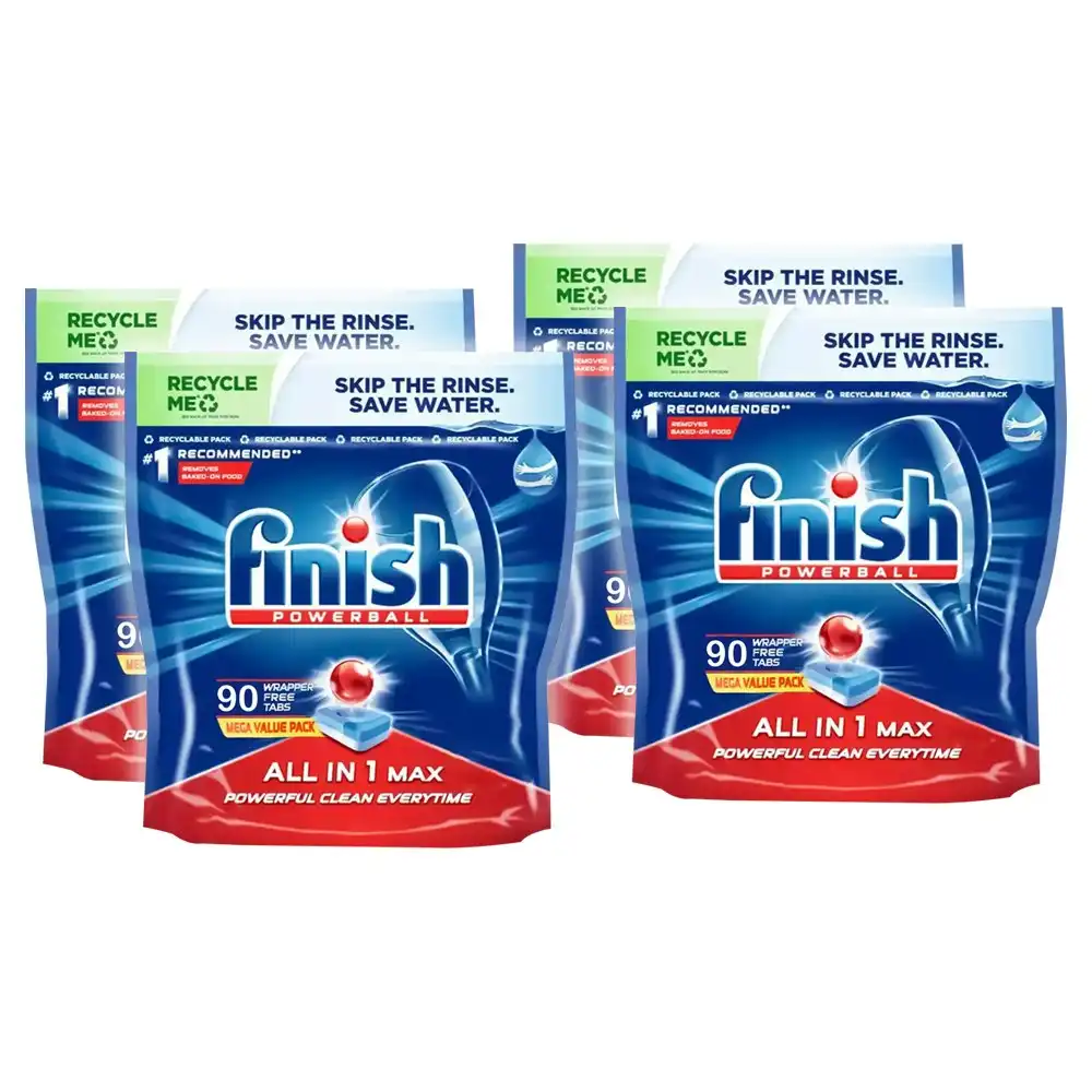 360x Finish Powerball All In One Max Dishwashing Cleaning Tablets/Pods Capsules