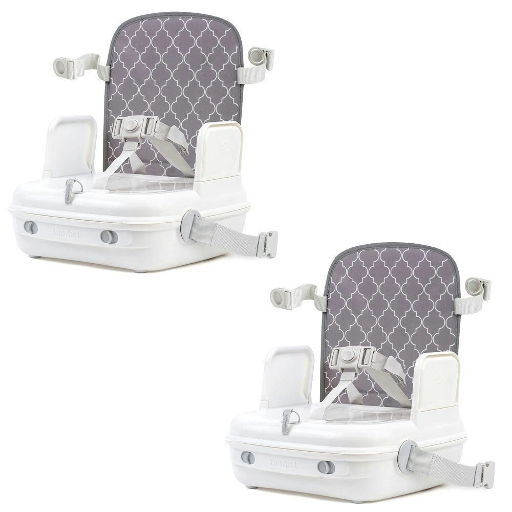 2x Benbat YummiGo 2 in 1 Feed & Go Booster/Storage Case Baby/Kids High Chair GRY