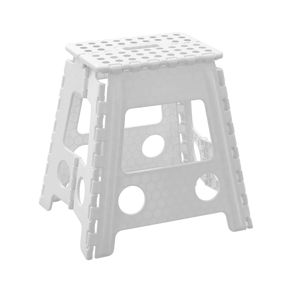 Boxsweden Foldaway 29x39cm Step Stool Chair Indoor/Outdoor Seat Large White