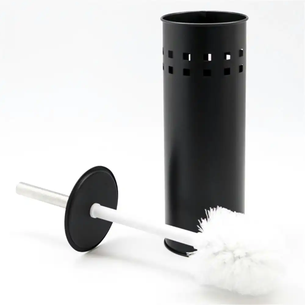 Boxsweden Bathroom Cleaning Stainless Steel Toilet Brush w/ Holder Set Assorted