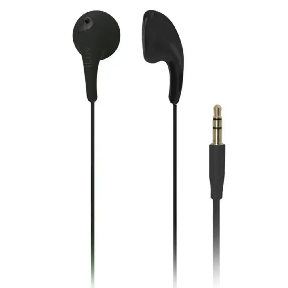 ILuv Black Bubble Gum 2 Earphones/Headphones In-Ear 3.5mm for iPhone/Android/MP3