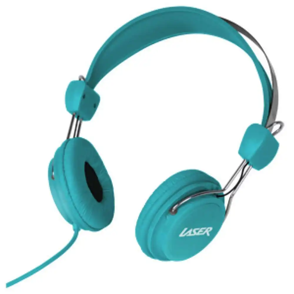 Laser Volume Limited Kids Headphones/Headband Safe for Dvd/iPad/Audio Toy Blue