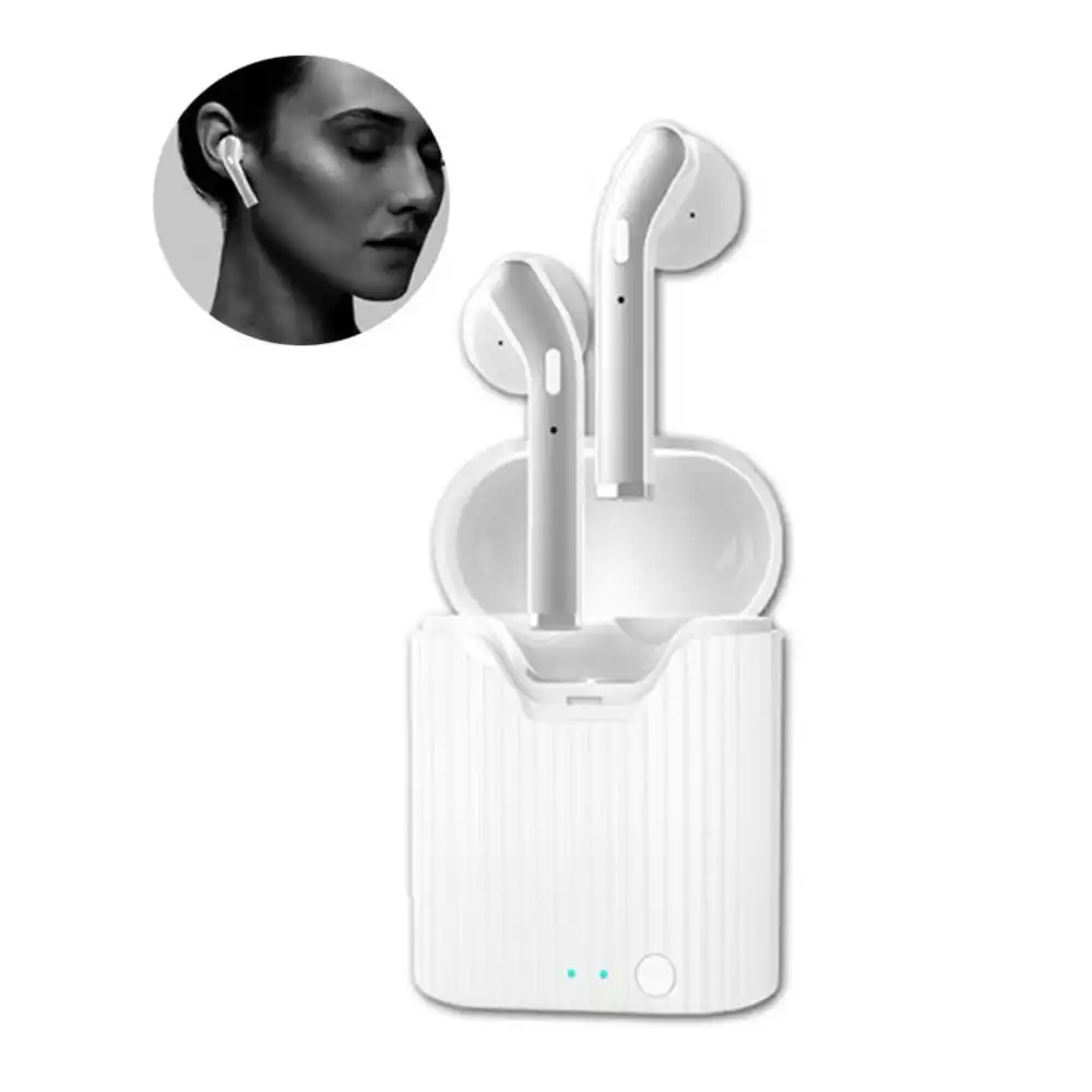 Sansai Wireless Bluetooth Stereo Audio Headset/Earbuds for Smartphones White