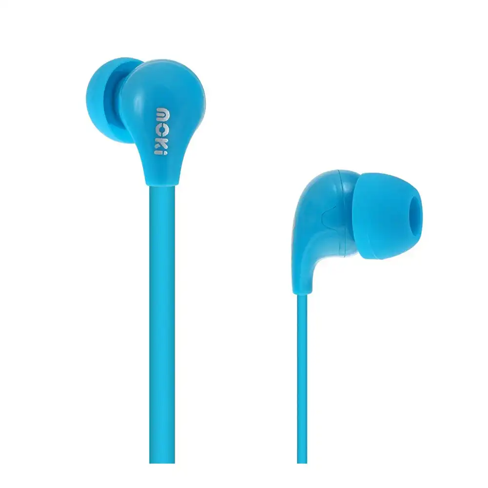 Moki 45° Comfort Buds In-Ear Earphones 3.5mm Jack for FM Radio/iPad/Laptop Blue