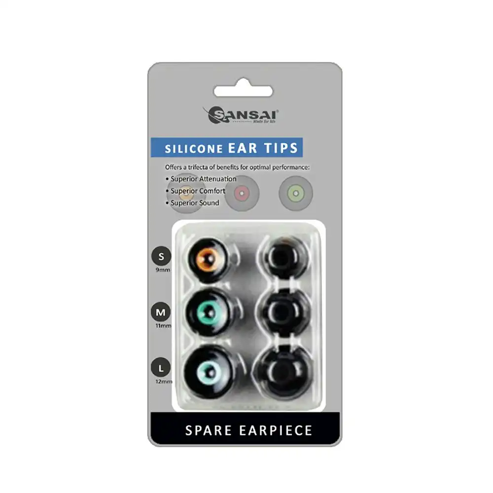 Sansai Fits Most Small/Medium/Large Replacement Silicone Ear Tips for Earphones