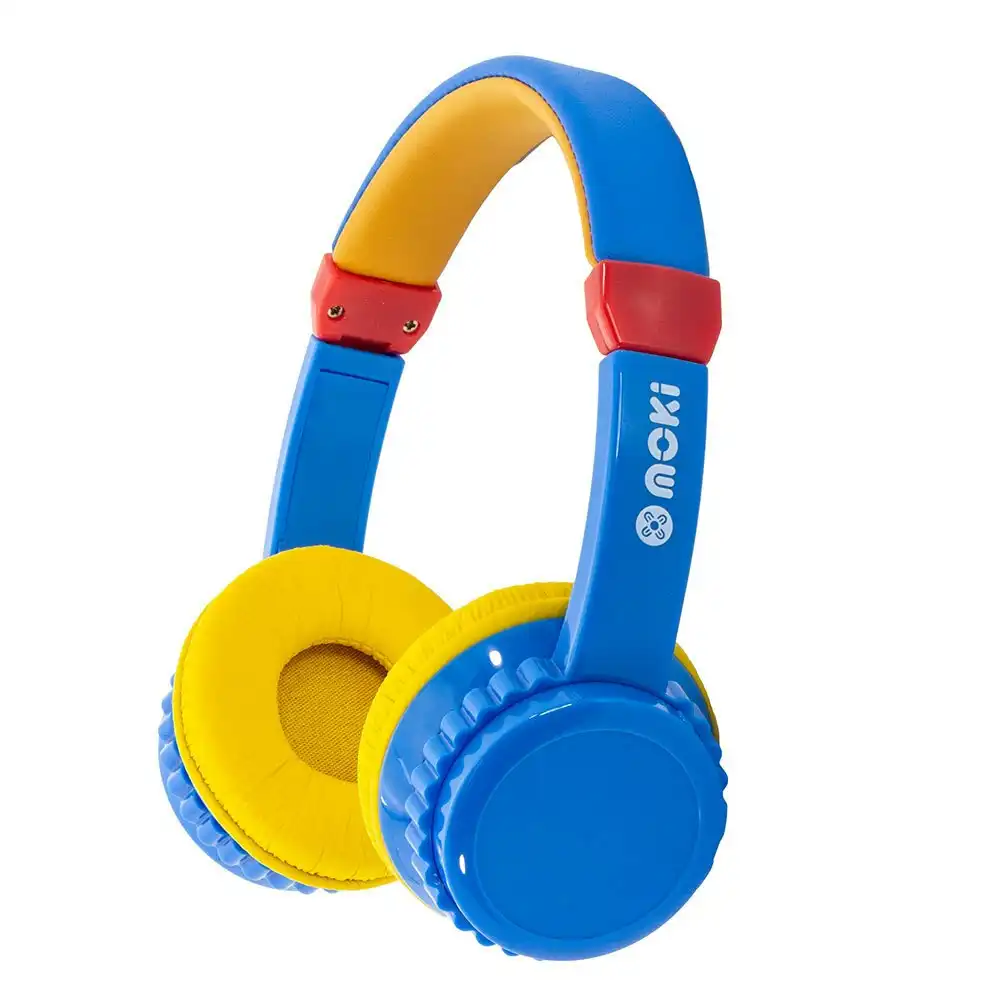 Moki Kids Wired/Wireless Bluetooth Headphones Safe Volume Limited 3y+ Blue/YLW
