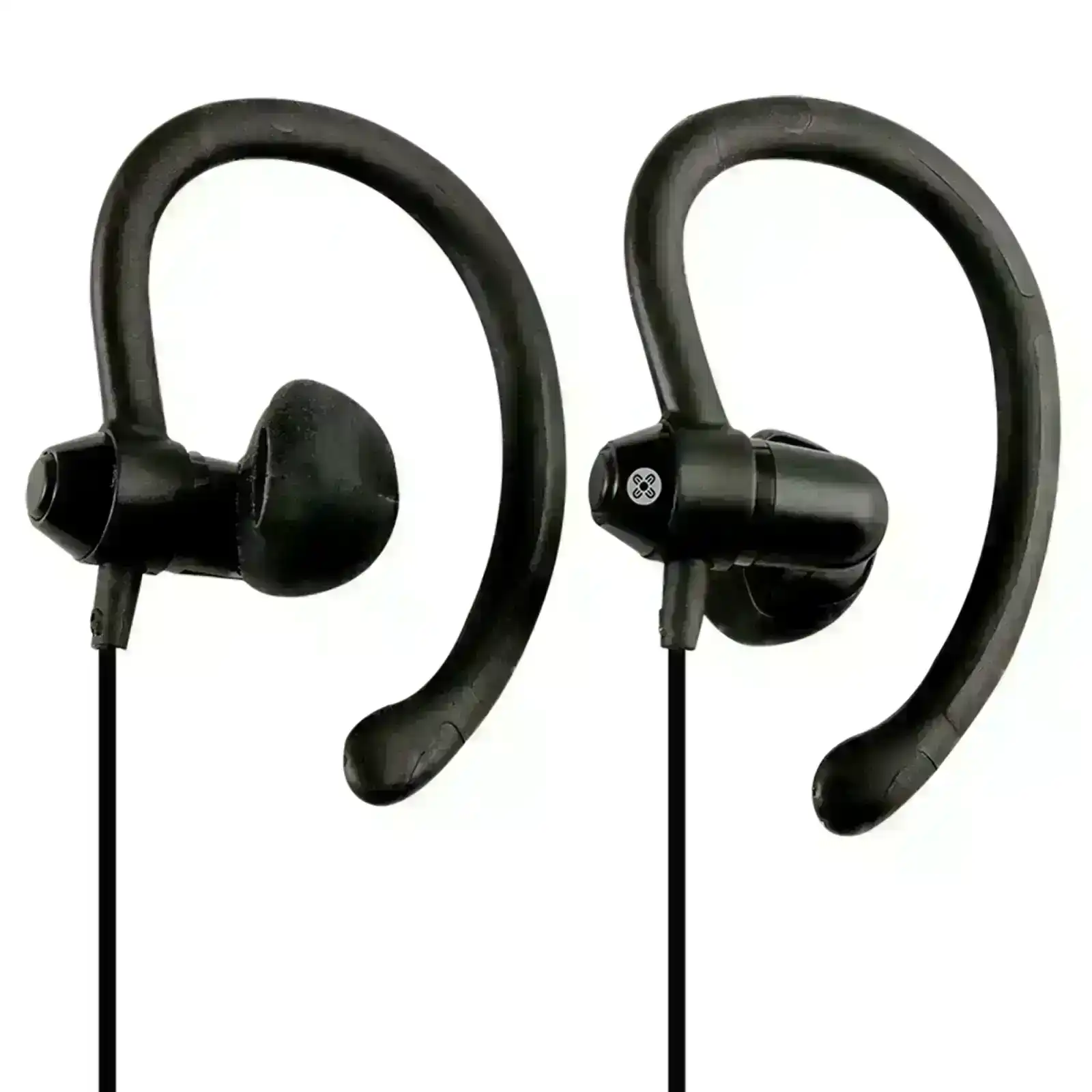 Moki Headphones 90 Degree Sports 3.5mm Earphones w/ Ear Hooks for iPhone/Android
