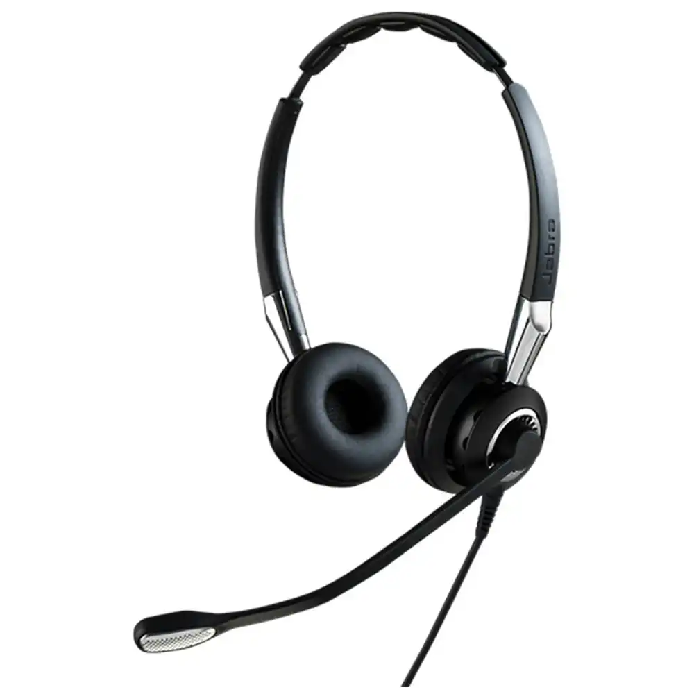 Jabra Corded Biz 2400 II Duo QD Wired Headset w/Noise-Cancelling Microphone