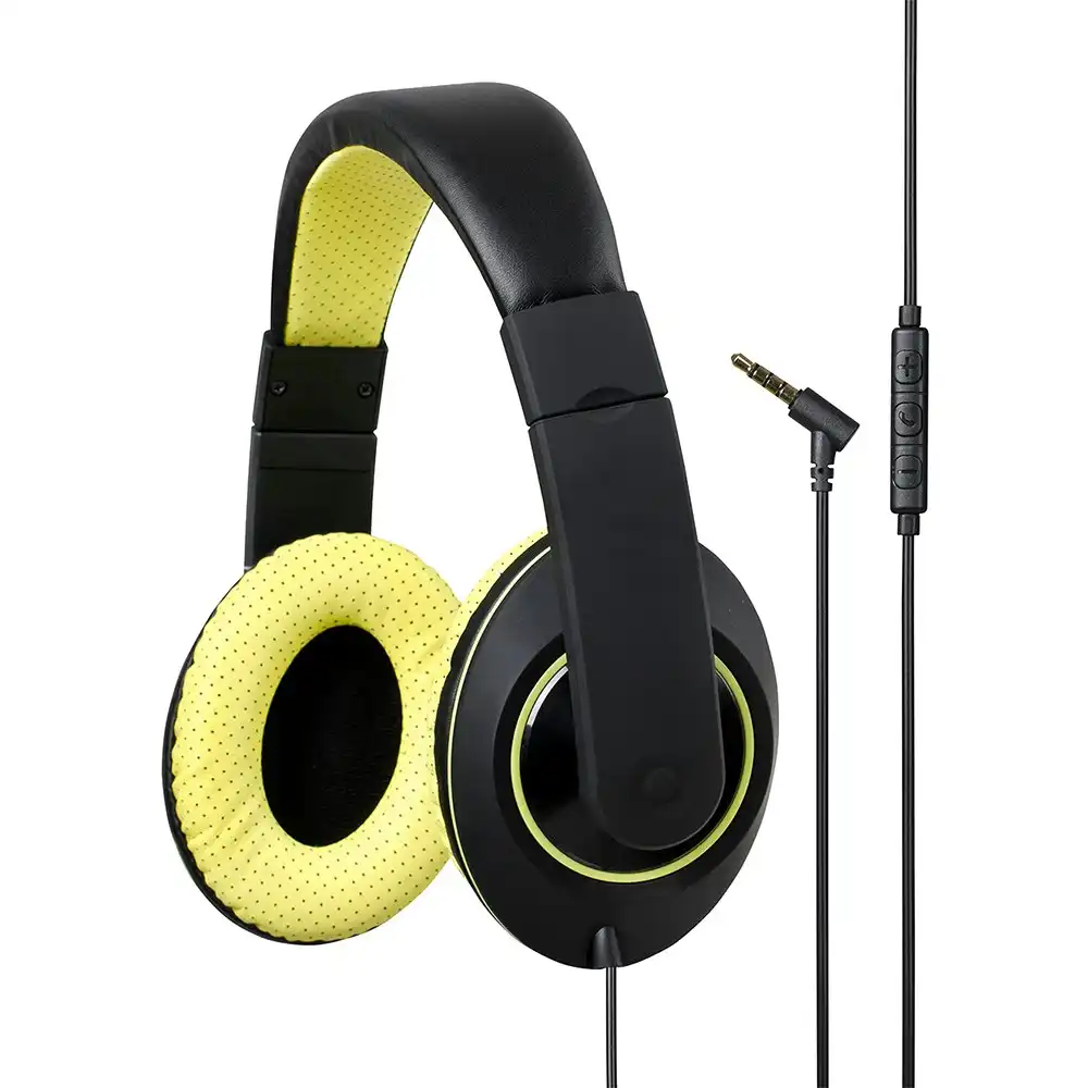 Kensington Over-Ear Headphones/Headset w/ Inline Mic/Volume For PC Con Green