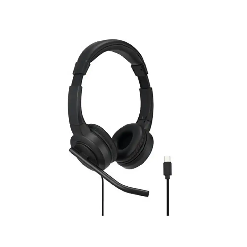 Kensington H1000 USB-C Headset Wired On-Ear Headphones For Laptop/Notebook Black