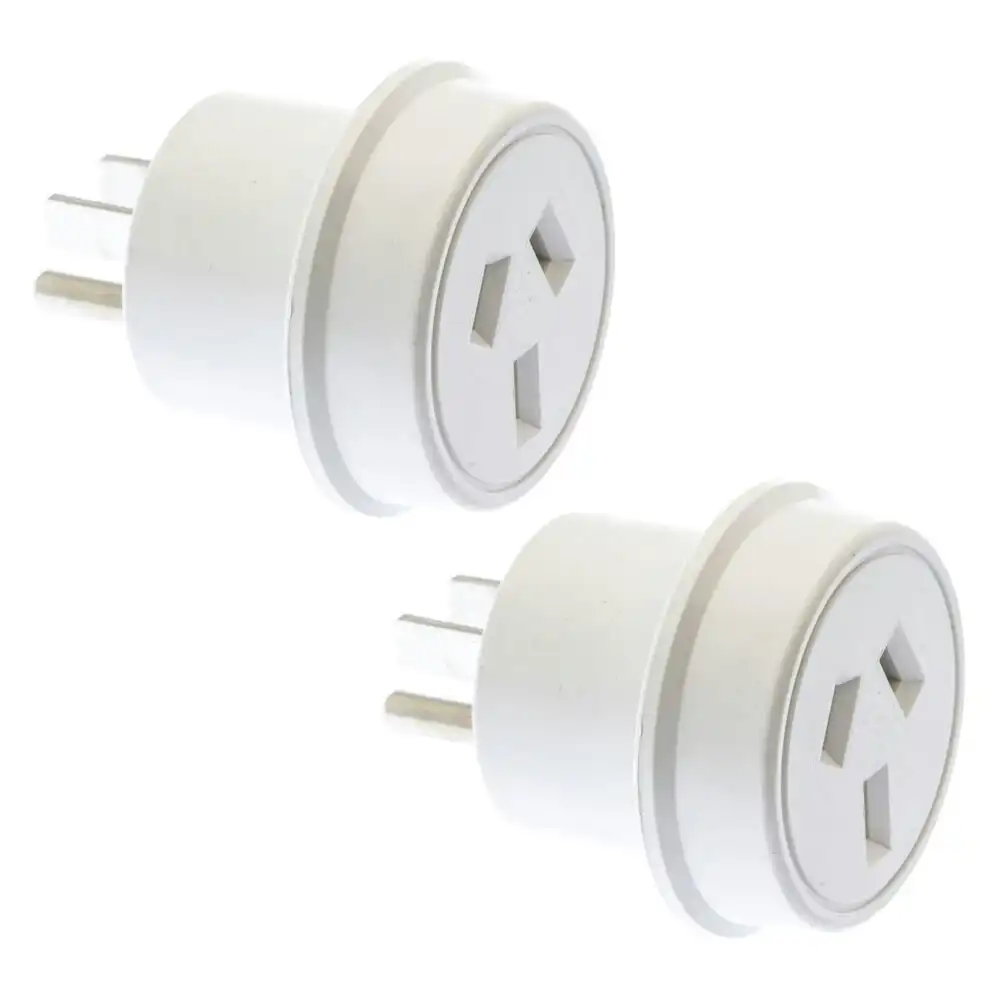 2x Moki Travel Adaptor AUS/NZ to USA Power Plug Adapter Charger Socket Outlet WH