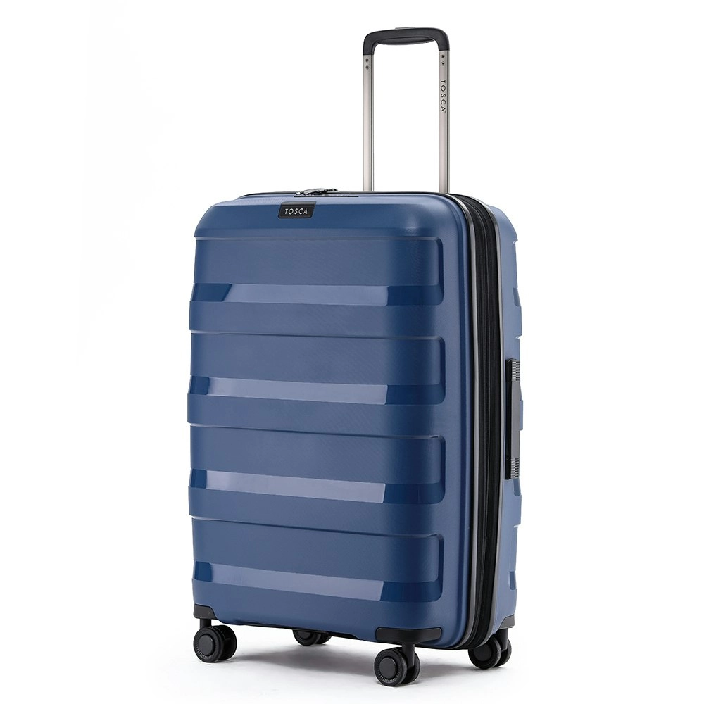 Tosca Comet 88L/25" Hard Case Luggage Trolley Medium Travel Suitcase Storm Blue