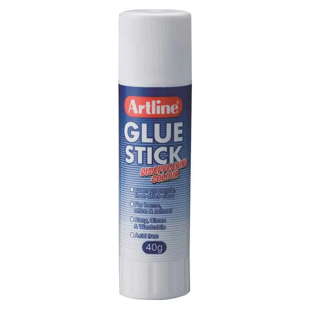 Artline Purple Disappearing 40g Glue Stick Adhesive School/Paste Purple/Clear
