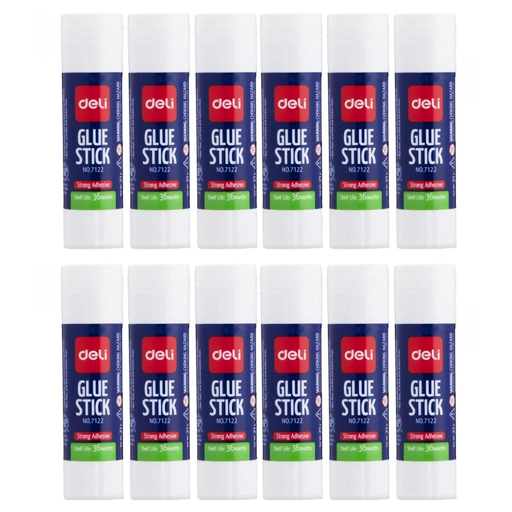 12x Deli 36g Glue Stick Paste Washable Acid Free Adhesive Craft School/Office