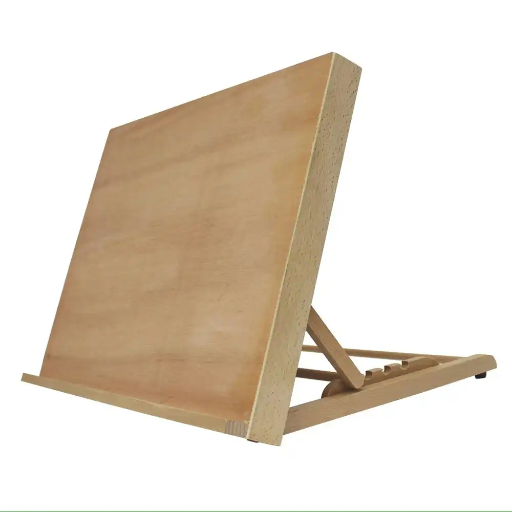 Jasart Art/Craft Wooden Desk Mounted A2 Drawing Board Easel Stand Holder Brown