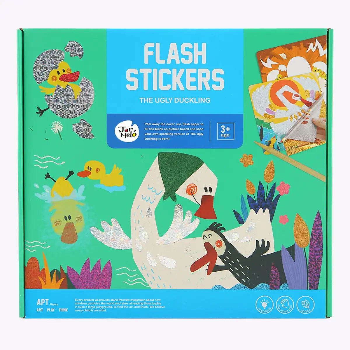 48pc Jarmelo The Ugly Duckling Flash Stickers Art/Craft Kit Kids Fun Play Toy 3+