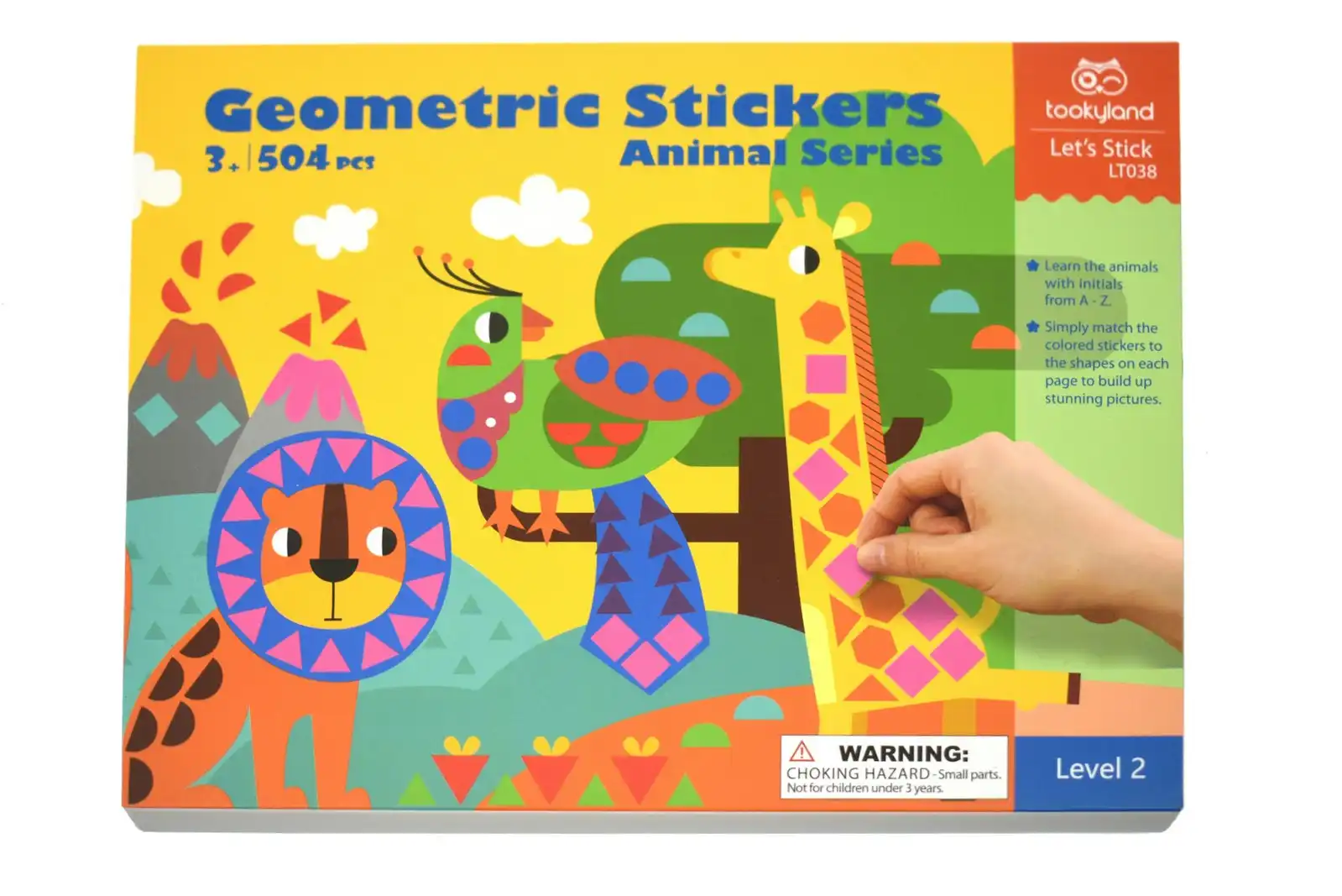 5pc Tookyland Kids Geometric Sticker Animal Series Art/Craft Kit Fun Play Toy 3+