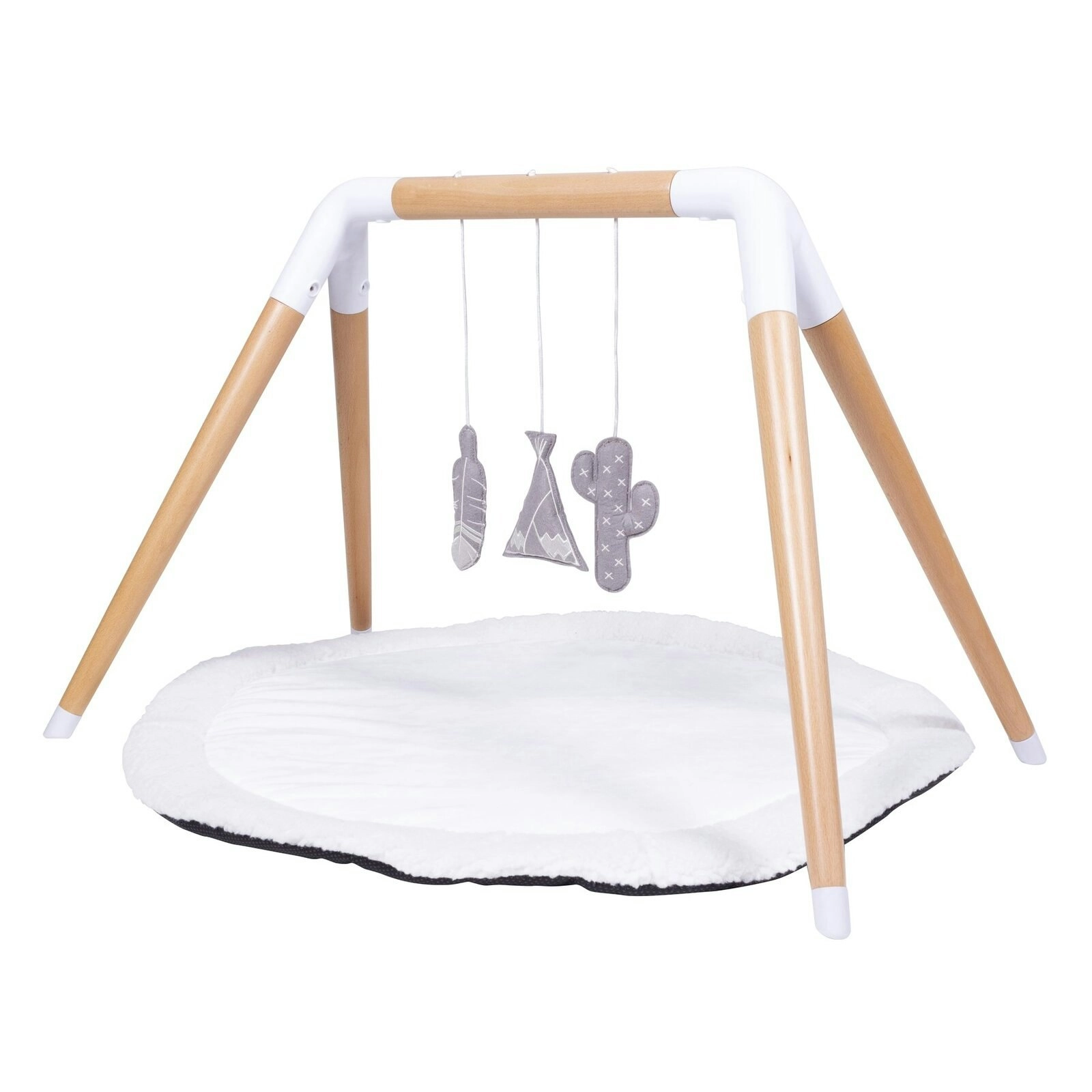 Childcare 80cm Zuri Kids/Newborn/Baby Timber Play Gym Toys/Mat Natural 0-12m+