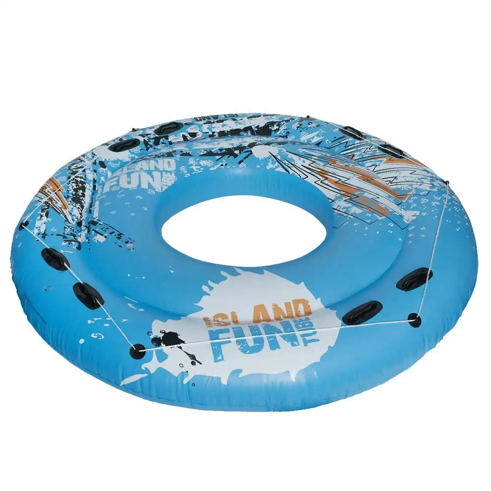 Aquafun 195cm Island Round Beach/Pool Inflatable Funtube Floatie w/Handled Grips