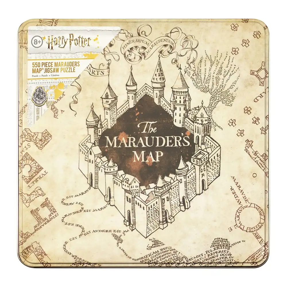 550pc Harry Potter Wizarding World The Marauders Map Jigsaw Puzzle w/ Tin 8y+