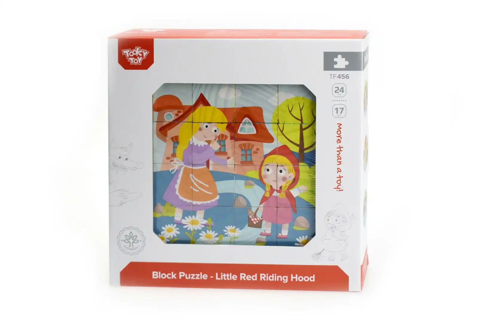 16pc Tooky Toy Little Red Riding Hood Block Children's/Kids Building Puzzle 2+