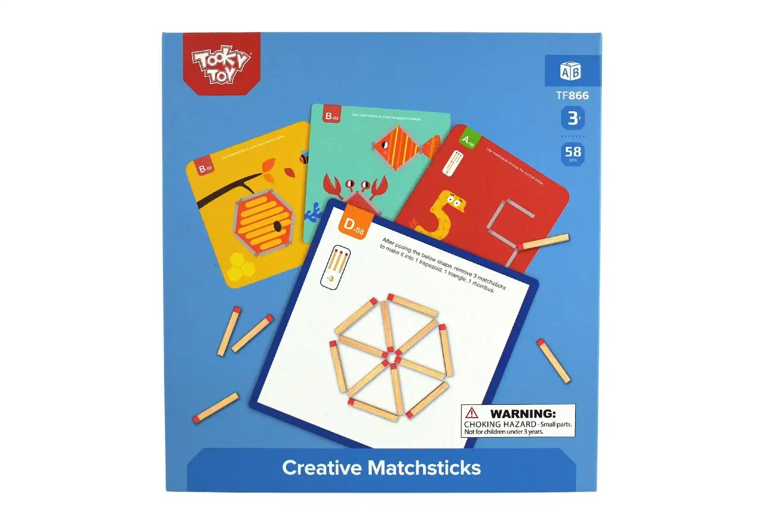 Tooky Toy Creative Matchsticks Children's/Kids Tabletop Problem Solving Game 3+