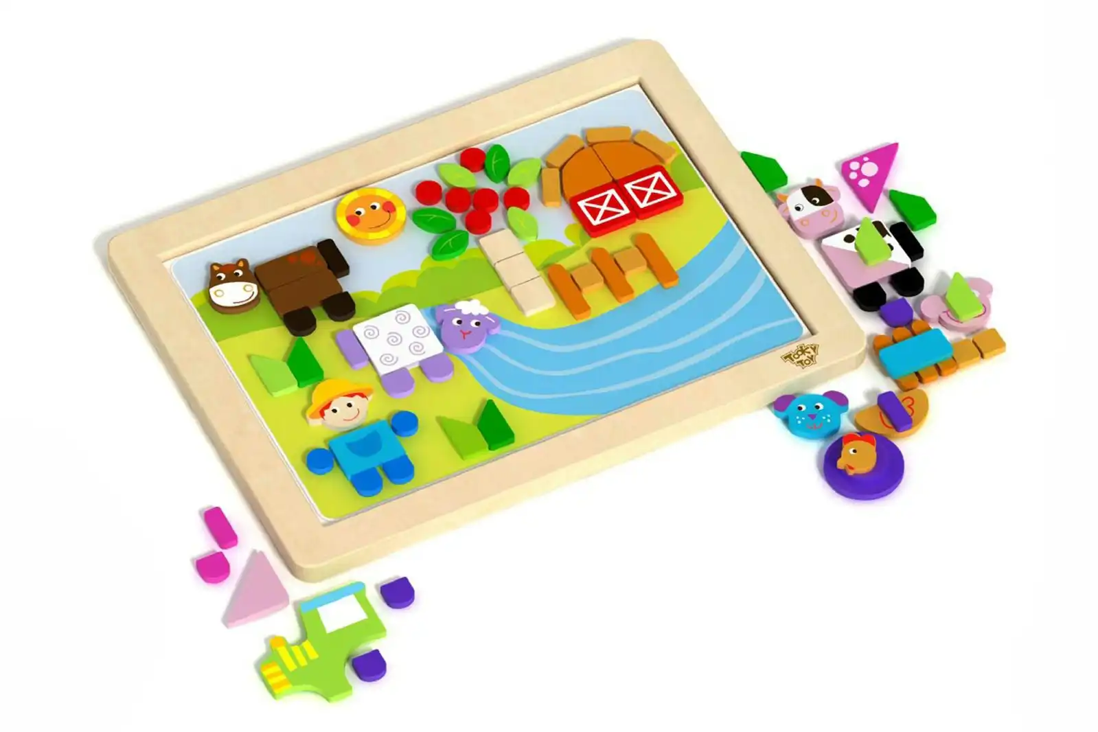 Tooky Toy Magnetic Children's/Kids Puzzle Board Farm Themed Play Set/Toy 3+