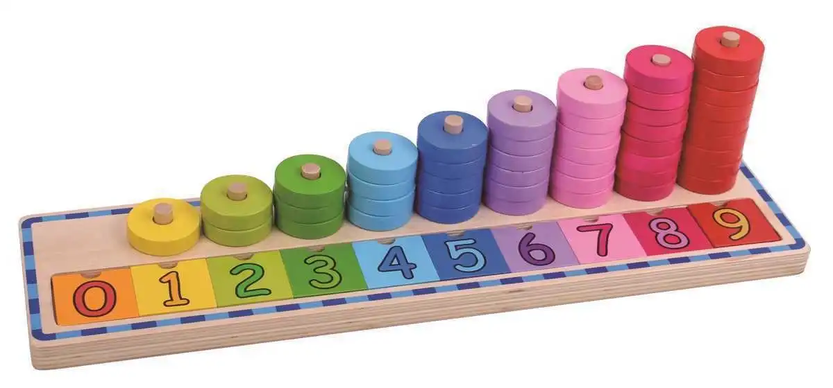 Tooky Toy Counting Stacker/Stacking Kids/Children's Puzzle/Thinking Board 2+