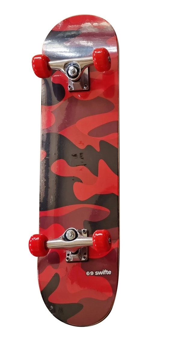 Swifte 31 X 8" Skateboard - Red Camo