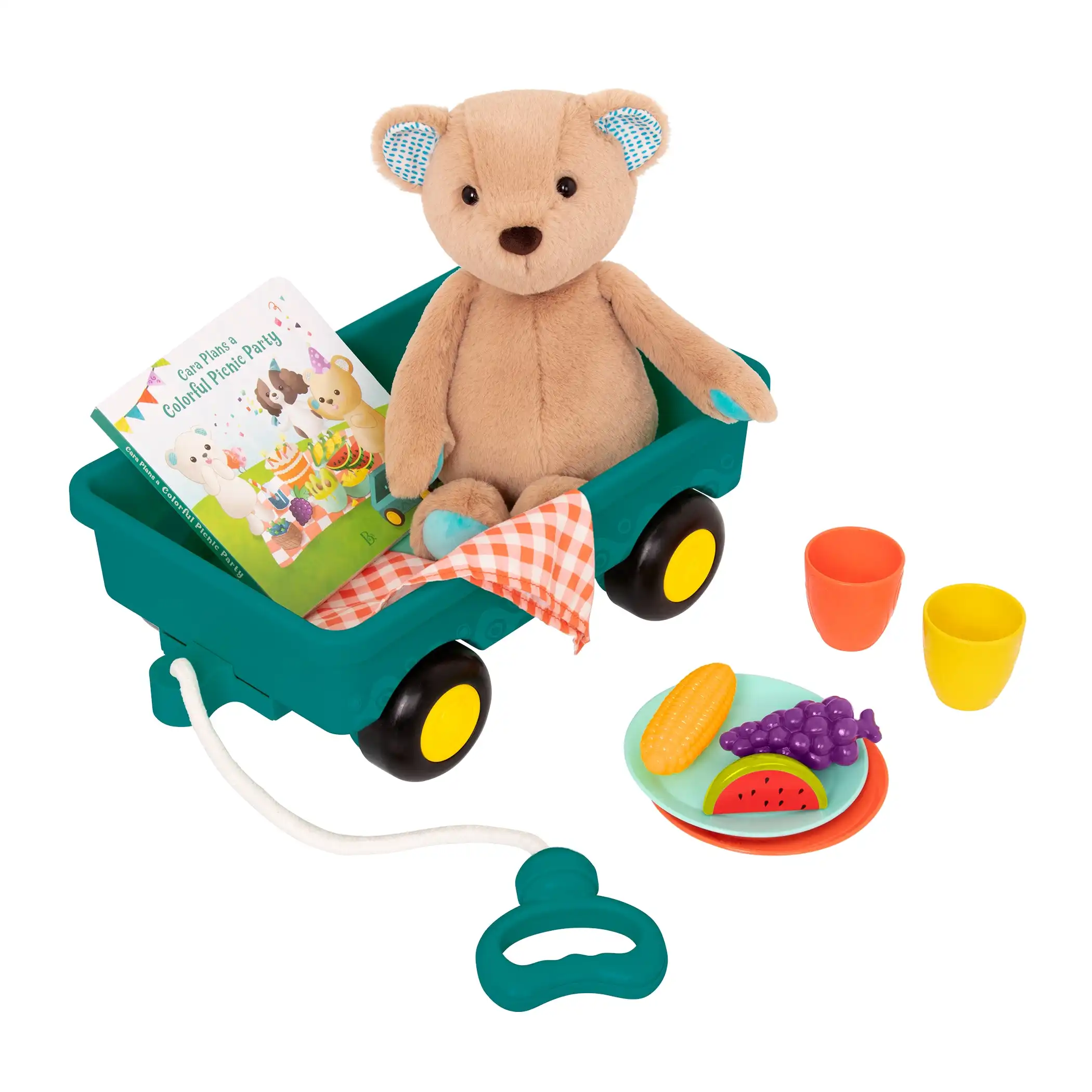 B. Classic Plush Bear, Board Book & Deluxe Picnic Set