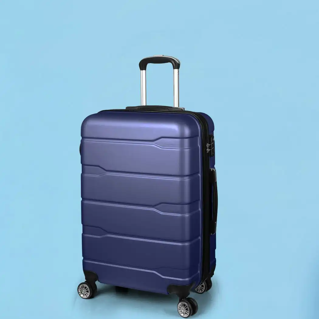Slimbridge 20" Expandable Luggage Carry On Travel Suitcase Case Hard TSA Navy