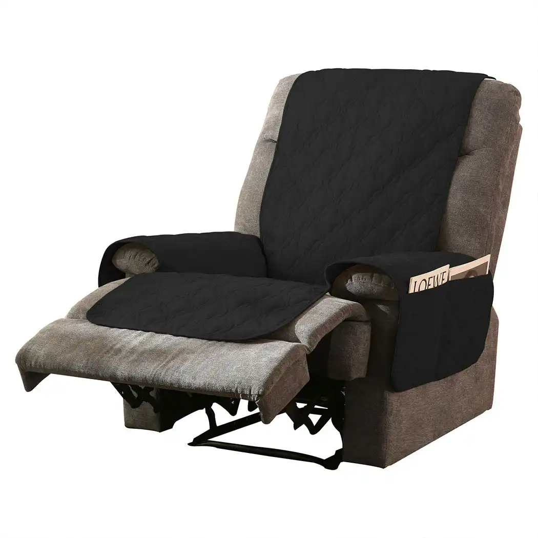 Marlow Recliner Sofa Slipcover Protector Mat Massage Chair Waterproof M Black