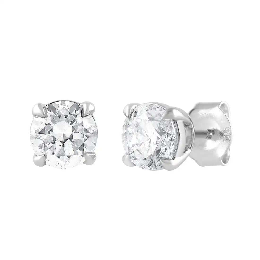 Meera Solitaire Earrings with 1.50ct of Laboratory Grown Diamonds in 9ct White Gold