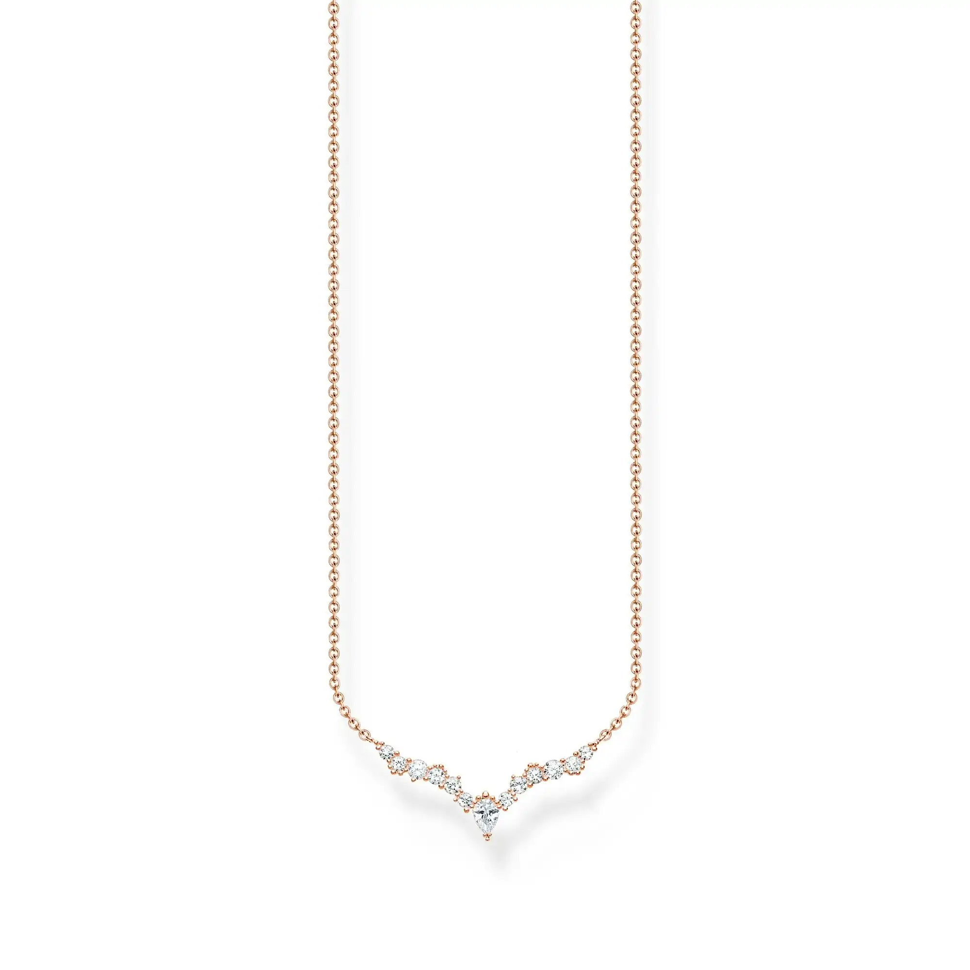 Thomas Sabo Necklace ice crystals rose gold