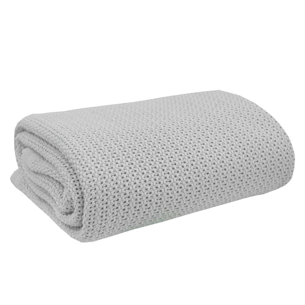 Living Textiles | Organic Cot Cellular Blanket - Grey