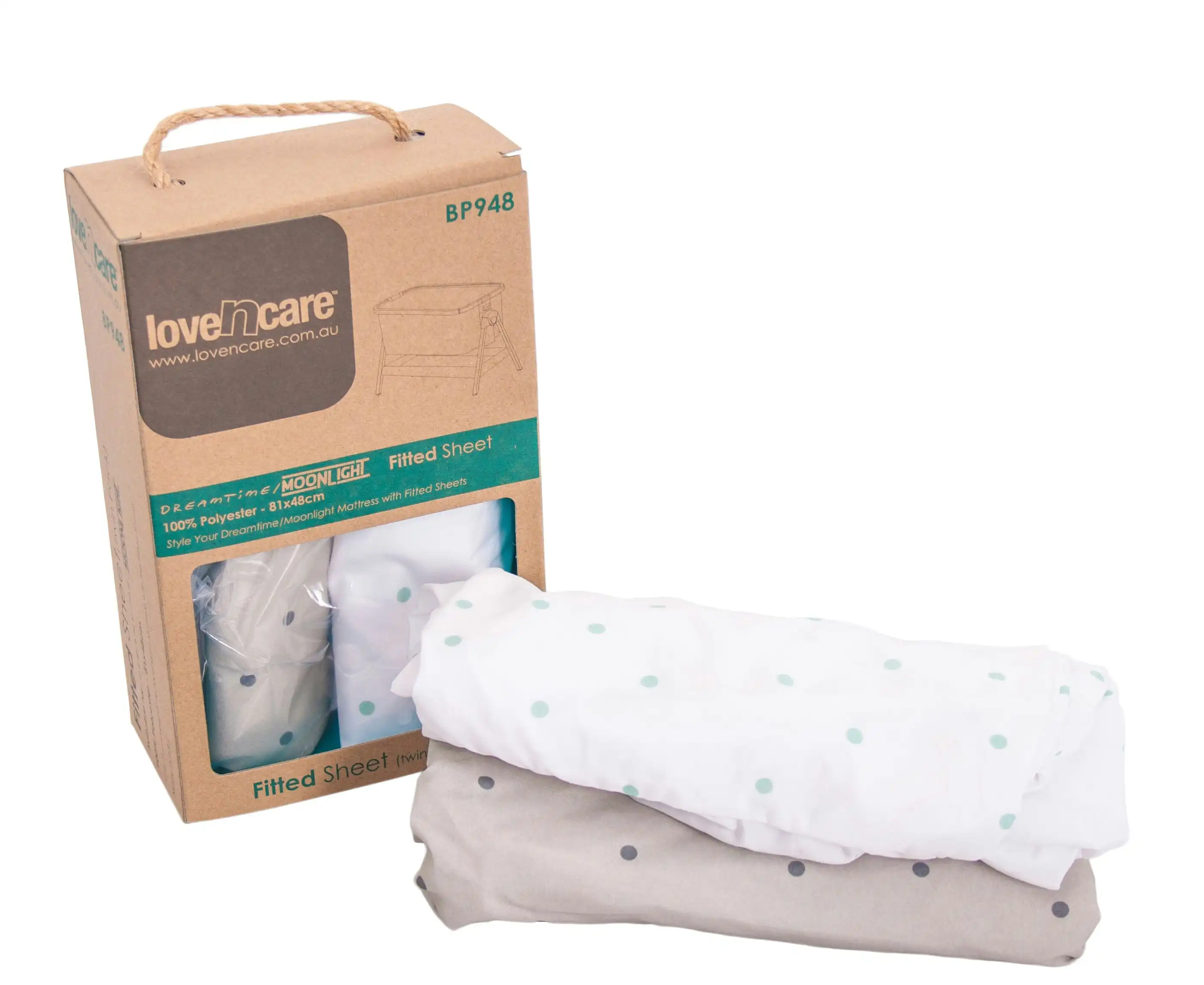 Love N Care | Cot Fitted Sheets - Dreamtime/Moonlight