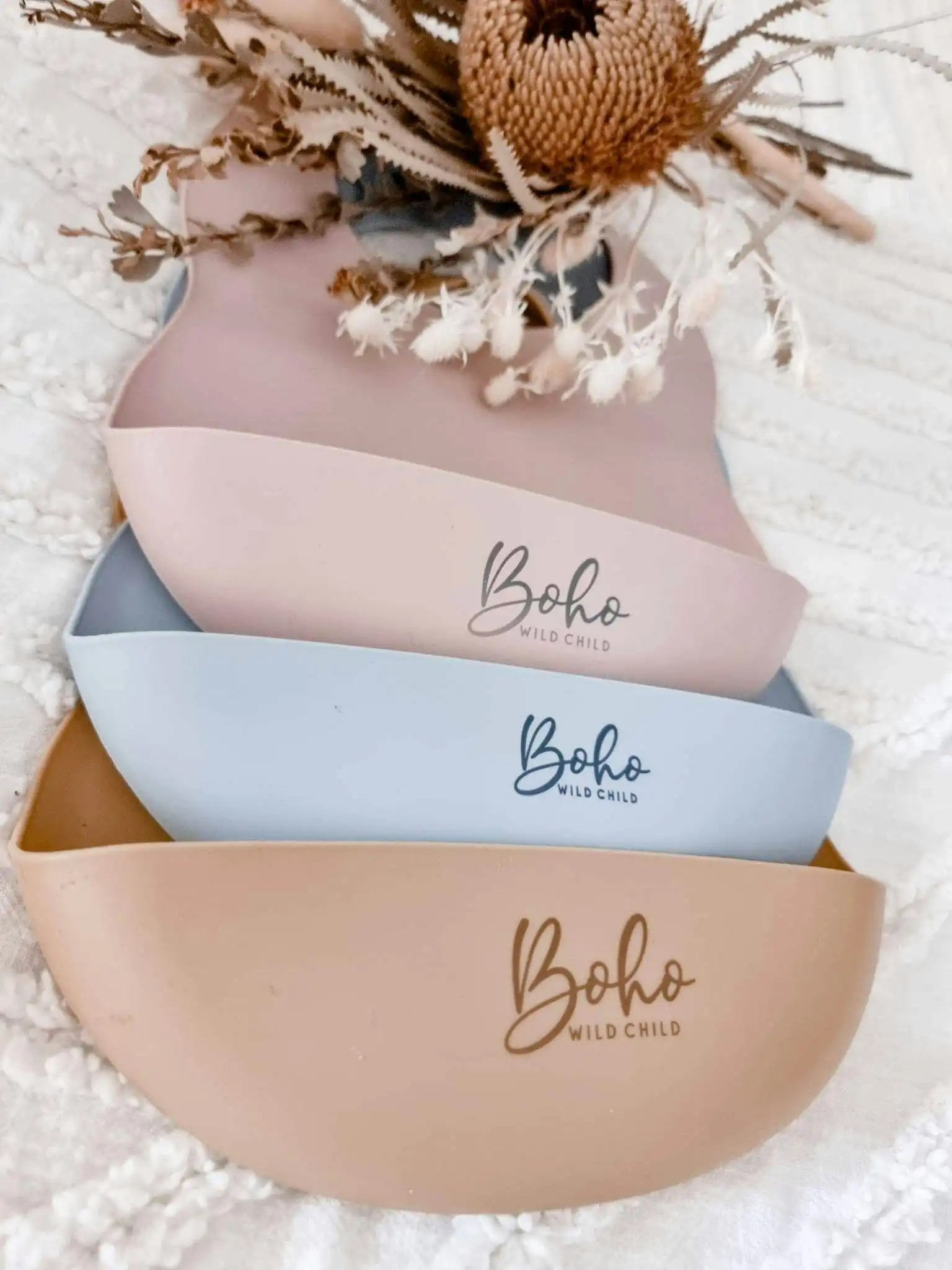 Boho Wild Child | Silicone Scoop Bibs